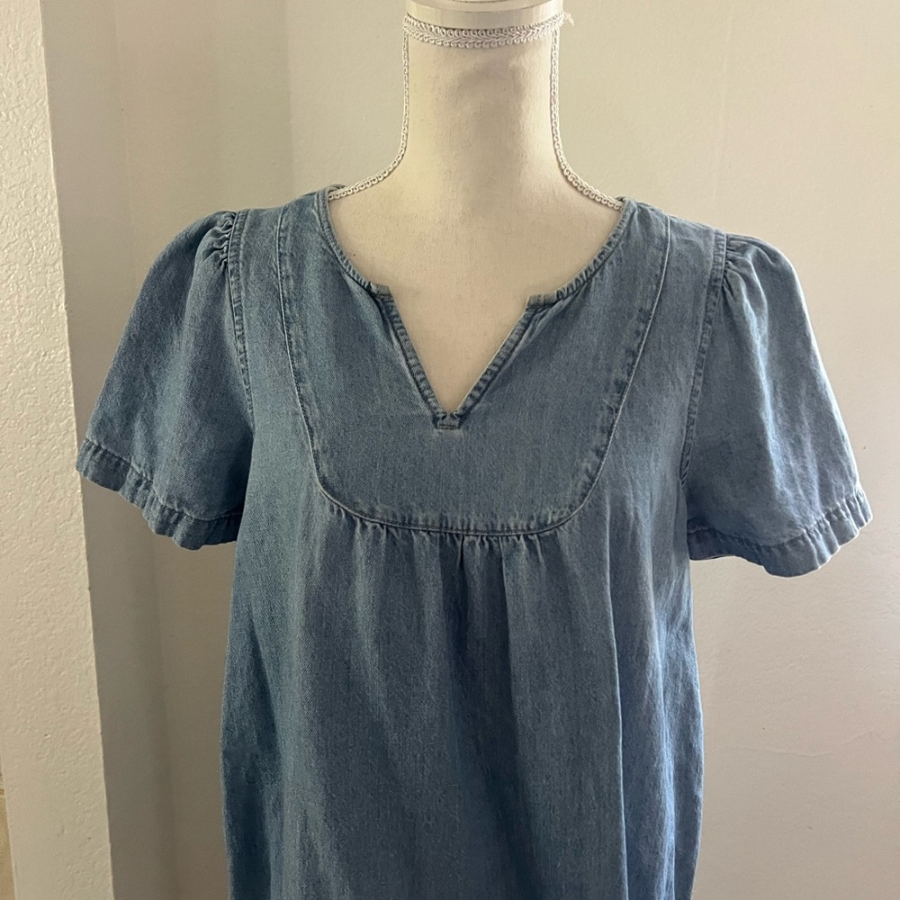 Madewell Light Blue‎ Denim Dress - Picture 3 of 9